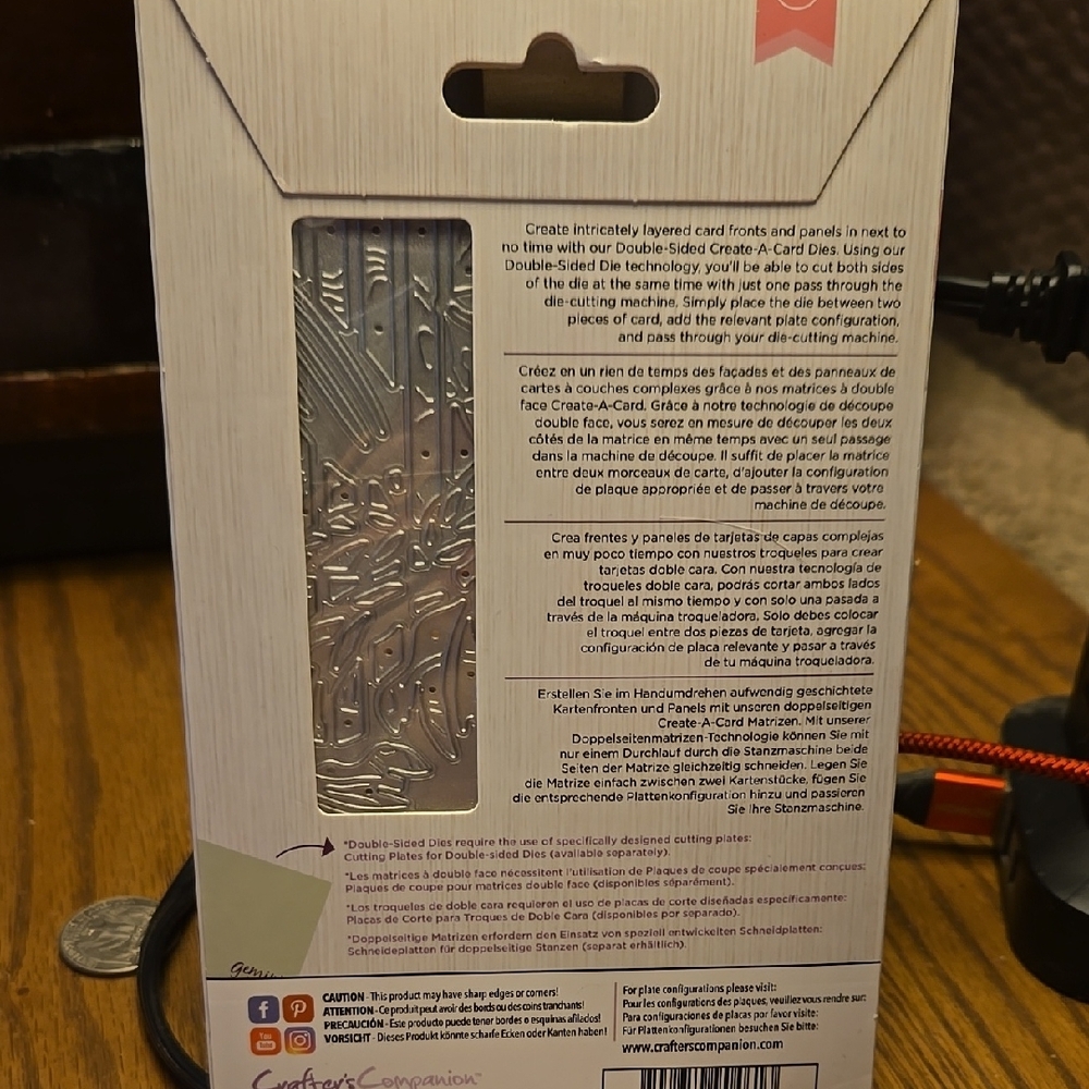 Crafters Companion Gemini Lily Window Double Sided Die NEW - Picture 2 of 3